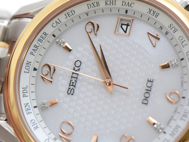 SEIKO セイコー ドルチェ SADZ204 チタン/ピンクゴールドメッキ