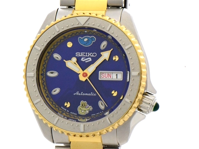 SEIKO セイコー 5スポーツ 55周年記念 SKX Sense Style コインパーキングデリバリーコラボモデル SBSA212 ステンレス/ゴールドメッキ 男性用自動巻時計【473】
