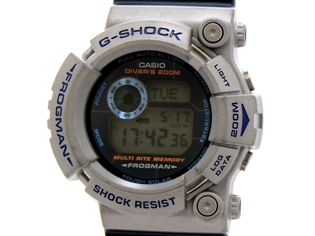 CASIO カシオ G-SHOCK フロッグマン GW-200K-2JR 樹脂／チタン 国際イルカ・クジラ会議 Dolphine & Whale  Eco-Reseach Network ソーラー発電時計【473】 の購入なら「質」の大黒屋（公式）