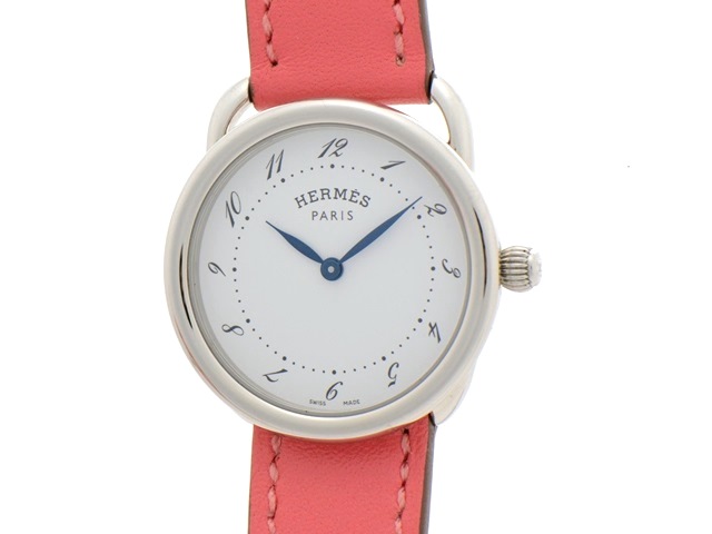 エルメス HERMES アルソー　ムーンフェイズ AR7M.510 ホワイト ステンレススチール ステンレススチール メンズ 腕時計