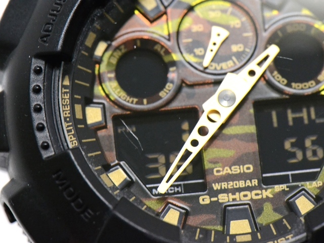 CASIO カシオ G-SHOCK GA-100CF-1A9JF SS/樹脂 カモフラージュダイヤル 