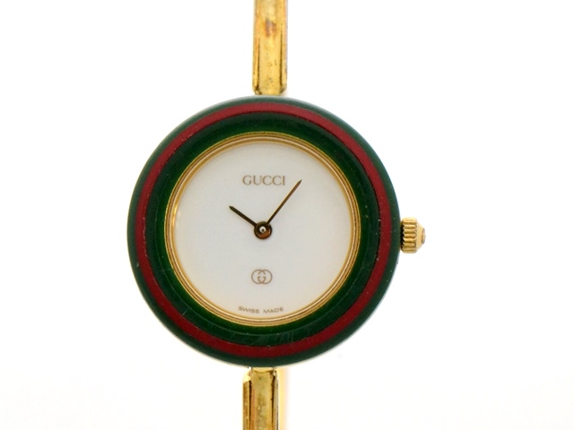 GUCCI チェンジベゼル1100 GUCCI グッチ ﾁｪﾝｼﾞﾍﾞｾﾞﾙｳｫｯﾁ 11/12.2 GP クォーツ ホワイト
