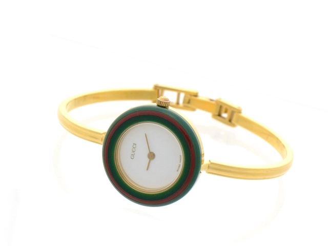 GUCCI グッチ チェンジベゼル 11/12.2 GP ベゼル計11個 女性用クオーツ時計【473】