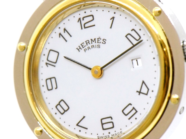 【付属品有】HERMES エルメスクリッパー　ユニセックスサイズ　男女兼用　時計