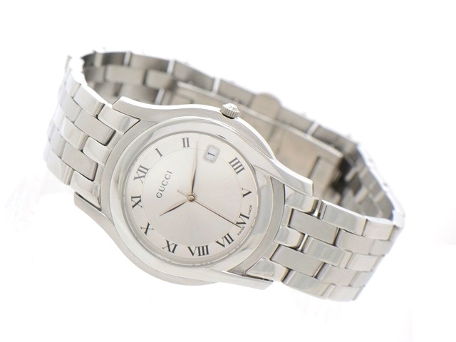 GUCCI グッチ Gクラス 5500M ステンレス シルバー文字盤 男性用