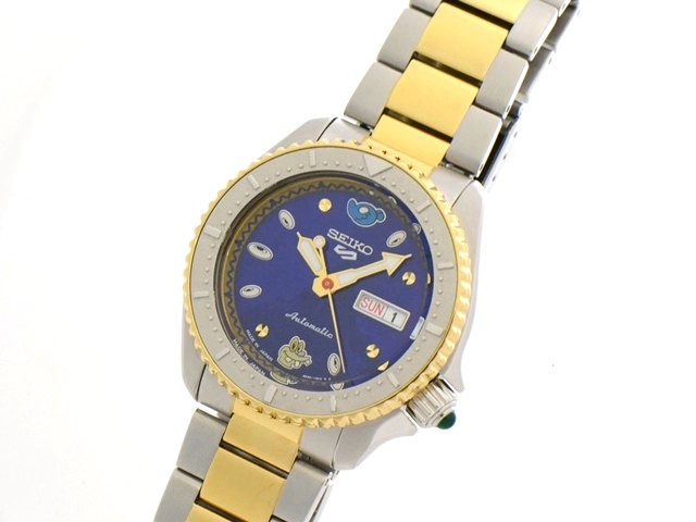 SEIKO セイコー 5スポーツ 55周年記念 SKX Sense Style コインパーキングデリバリーコラボモデル SBSA212 ステンレス/ゴールドメッキ 男性用自動巻時計【473】