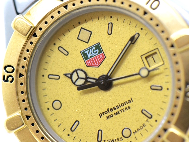 TAG HEUER タグホイヤー プロフェッショナル2000 964.008 ゴールド文字