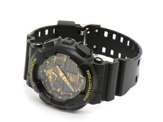 CASIO カシオ G-SHOCK GA-100CF-1A9JF SS/樹脂 カモフラージュダイヤル 