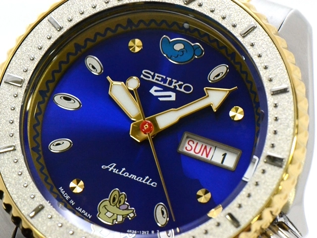 SEIKO セイコー 5スポーツ 55周年記念 SKX Sense Style コインパーキングデリバリーコラボモデル SBSA212 ステンレス/ゴールドメッキ 男性用自動巻時計【473】