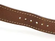HERMES　エルメス　Hウォッチ　HH1.201　GP/革　女性用クオーツ時計【473】