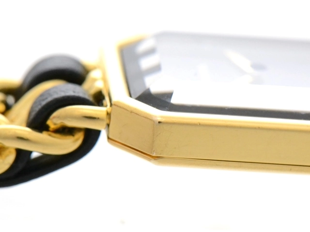 CHANEL　シャネル　プルミエールM　H0001　GP/革　女性用クオーツ時計【473】