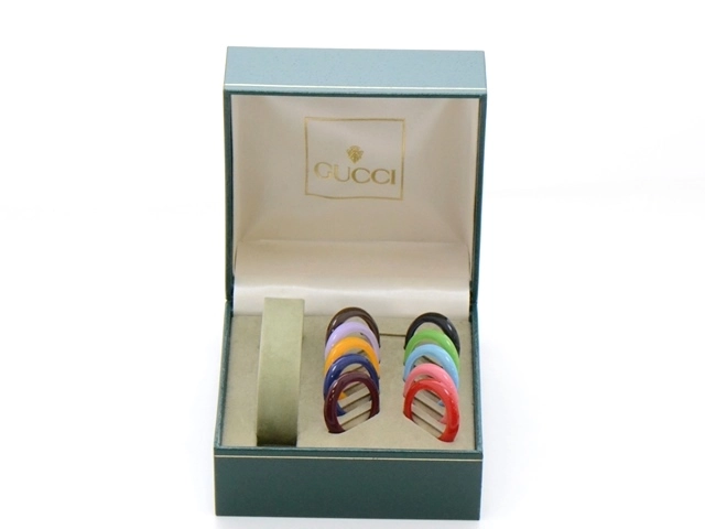 GUCCI グッチ チェンジベゼル 11/12.2 GP ベゼル計11個 女性用クオーツ時計【473】