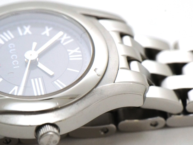 GUCCI　グッチ　Gクラス　5500L/YA055508　ステンレス　グレー文字盤　女性用クオーツ時計【473】