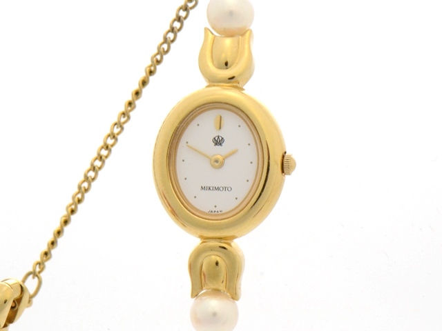 MIKIMOTO ミキモト パールウォッチ 1E20-3030 GP/パール 女性用