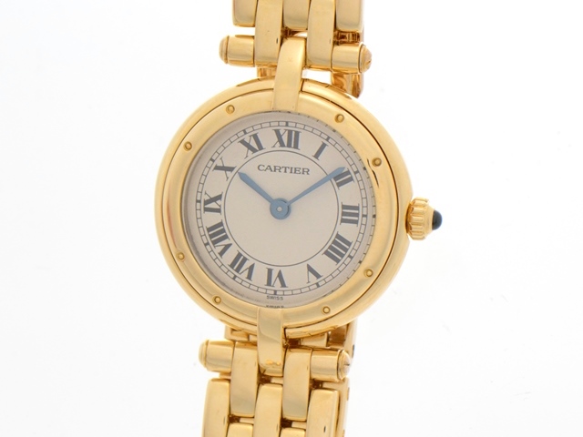 Cartier　カルティエ　パンテール・ヴァンドーム　W25024B9　K18イエローゴールド　女性用　クオーツ時計【473】