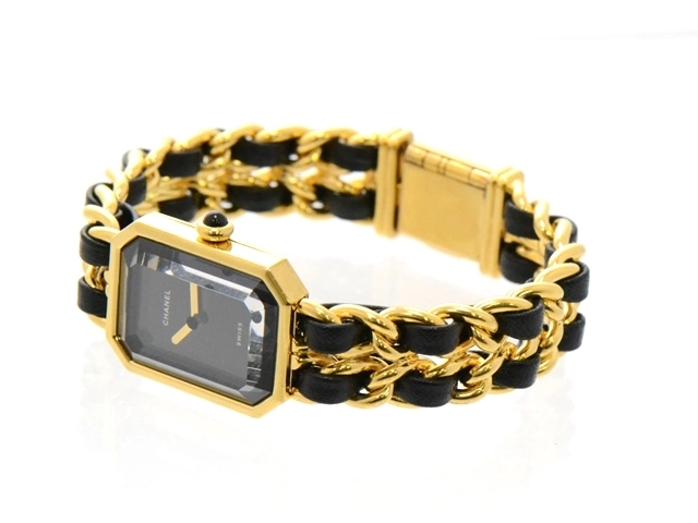 CHANEL　シャネル　プルミエールM　H0001　GP/革　女性用クオーツ時計【473】