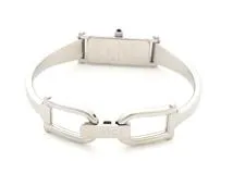 GUCCI　グッチ　1500L　バングルウォッチ　シェリーライン　リーフフローラ　ステンレス　女性用クオーツ時計【473】