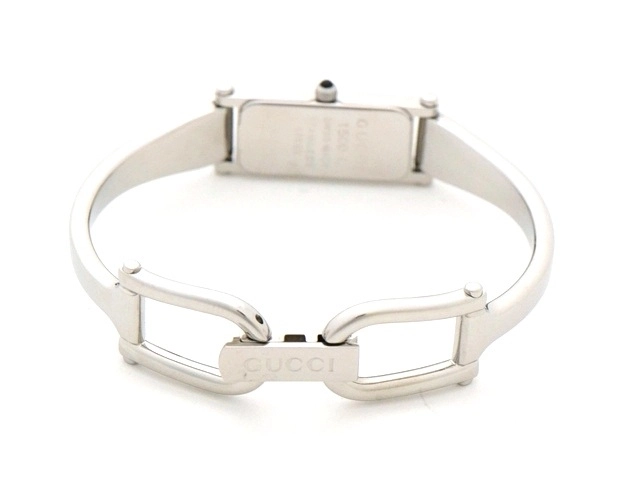 GUCCI　グッチ　1500L　バングルウォッチ　シェリーライン　リーフフローラ　ステンレス　女性用クオーツ時計【473】