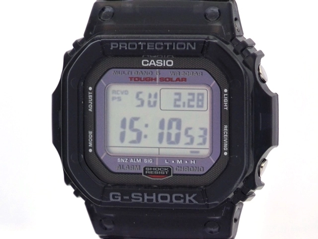 カシオジーショック 腕時計 カーボンファイバー デジタル タフソーラー 電波 黒