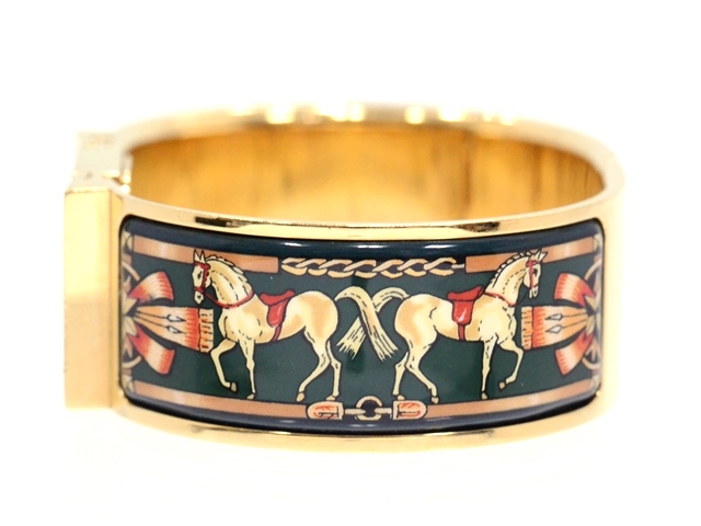 HERMES エルメス ロケ L01.201 シャンパン文字盤 GP/七宝