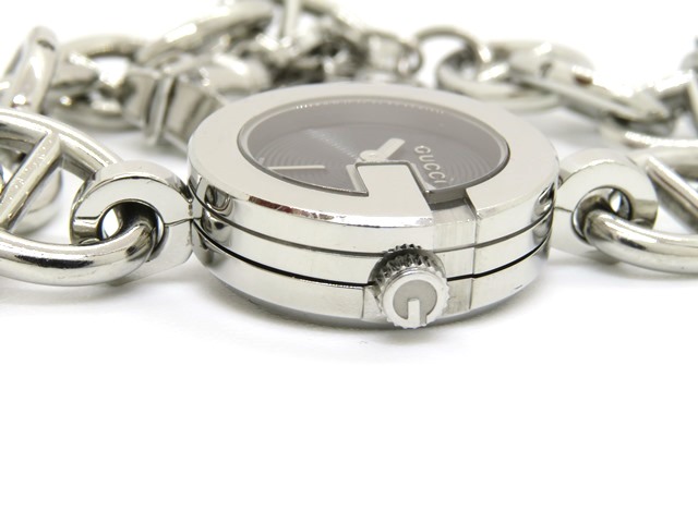 GUCCI グッチ 女性用腕時計 レディース Gチャーム 107 ステンレス ブラック文字盤 クオーツ 【474】 の購入なら「質」の大黒屋（公式）