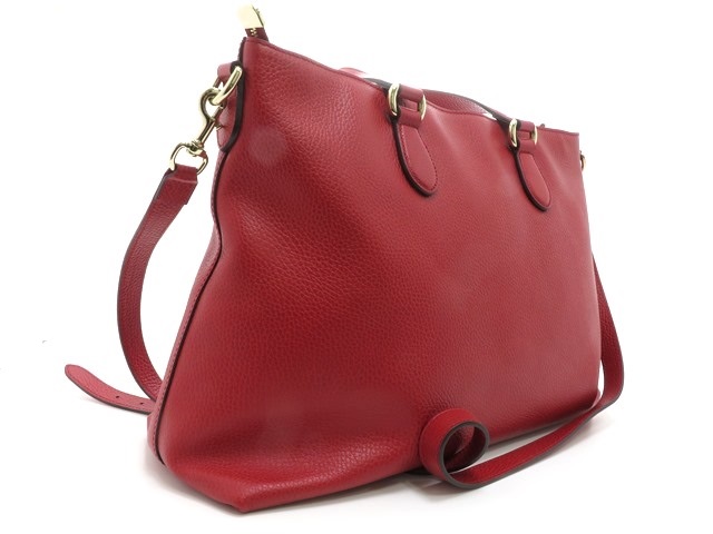 GUCCI グッチ 2wayショルダーバッグ バンブータッセル レザー 赤 