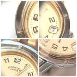 HERMES　エルメス　クリッパーコンビ　CL4.220　SS/GP　ベージュ　レディース　クォーツ2148103681820【432】