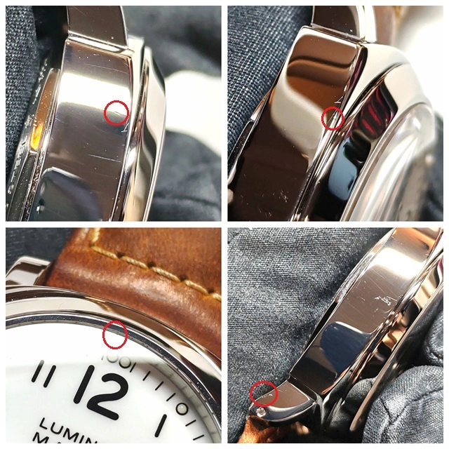 PANERAI パネライ ルミノール マリーナ44mm PAM00113 SS/カワ ホワイト 手巻き スケルトン メンズ 2148103793165【432】