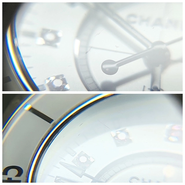 CHANEL シャネル J12 2004年銀座100本限定 H1476 ホワイト セラミック/SS ピンクサファイア12P レディース クォーツ2143200606455【432】