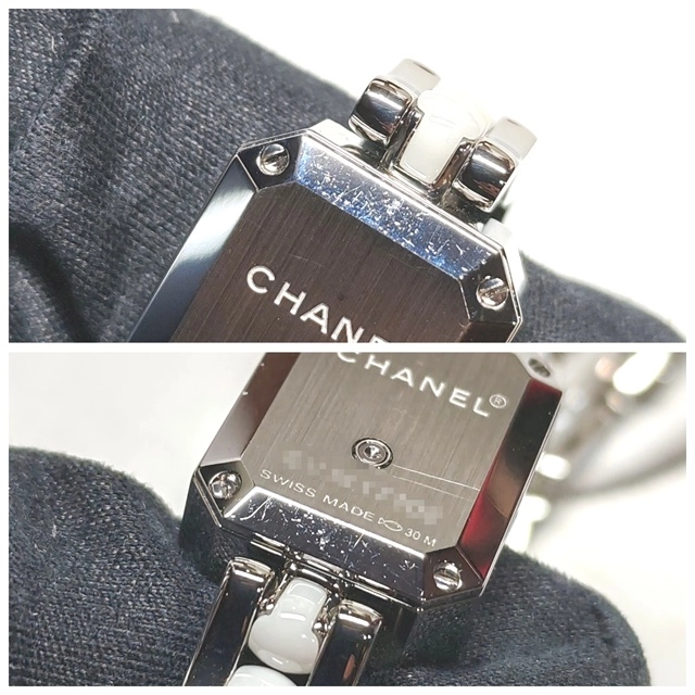 CHANEL シャネル　プルミエール　H2132　ホワイト　SS/CE　ダイヤベゼル　レディース　クォーツ2148103803406【432】