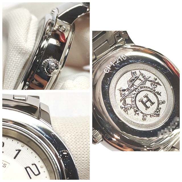 HERMES エルメス クリッパー デイト CP1.210 シルバー SS
