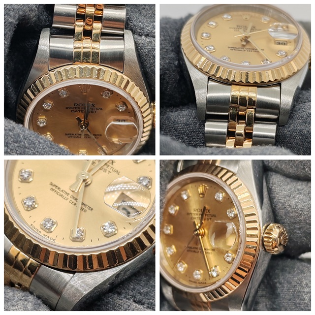 ROLEXロレックス デイトジャスト 69173Gダイヤ10P自動巻 S番 ROLEX ロレックス 69173G デイトジャスト 10Pダイヤモンド