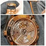 ZENITH　ゼニス　エリート　ウルトラシン　ムーンフェイズ　22.2310.692/75.C709　PG/革　ダイヤベゼル　レディース　自動巻き2147200562520【432】