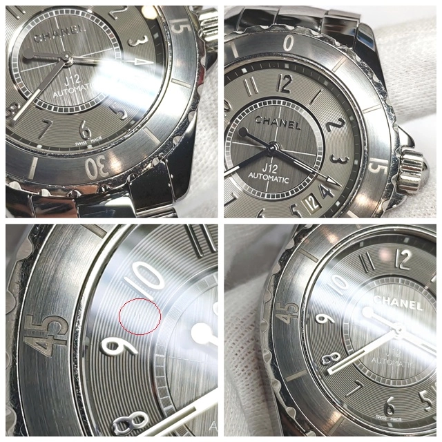 CHANEL　シャネル　J12 クロマティック　H2934　CE/SS　グレー　メンズ　自動巻き2147100420968【432】