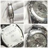 CHANEL　シャネル　J12 クロマティック　H2934　CE/SS　グレー　メンズ　自動巻き2147100420968【432】