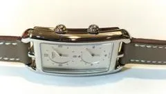 HERMES エルメス ナンタケット NA3.210 シルバー SS/革