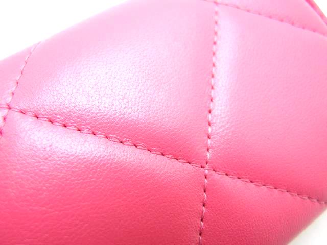 CHANEL シャネル 三つ折り財布 19スモール フラップウォレット ピンク