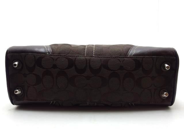 【美品】COACHコーチ シグネチャー ハンドバッグ　タッセル　黒 COACH コーチ シグネチャー タッセル ハンドバッグ ダーク