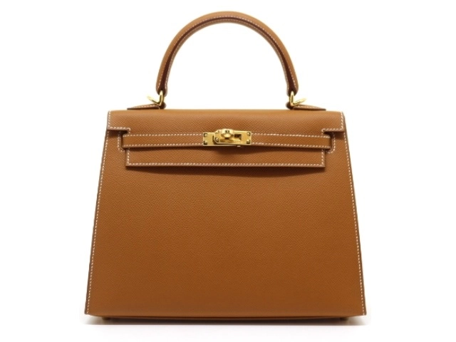 HERMES エルメス ケリー25 ショルダーバッグ ゴールド エプソン GP