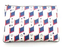 MCM エムシーエム クラッチバッグ レザー ホワイト/マルチカラー MYZ5SVC34【434】