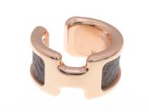 HERMES エルメス オランプPM イヤーカフ エトゥープ PGGP エプソン ピンクゴールド金具【434】
