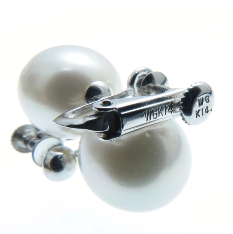 JWEWLRY　ノンブランドジュエリー　貴金属・宝石　ピアス　パール　K14ホワイトゴールド　約6.1g　2143000711533　【205】