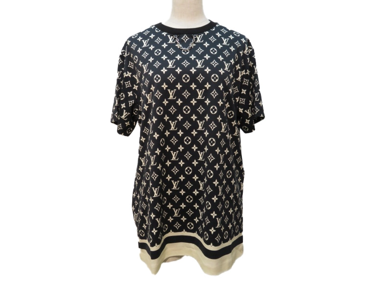 LOUIS VUITTON ルイヴィトン モノグラムTシャツ レディースXL ブラック 