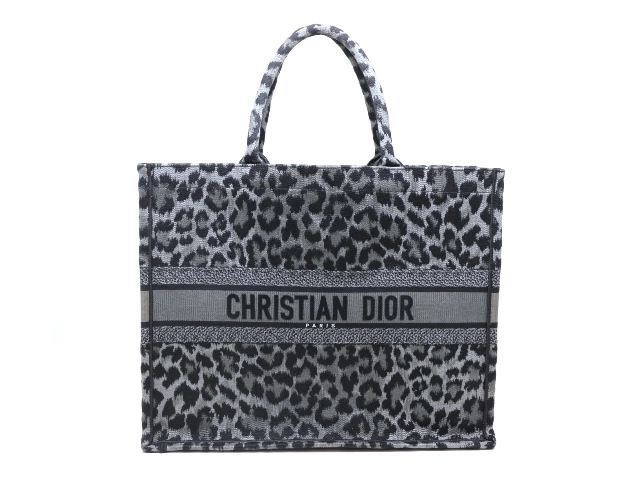 Dior ディオール ブックトート ラージ レオパード グレー キャンバス M1286ZRHM_M842 50-MA-0261 トートバッグ  2148103655920【200】 の購入なら「質」の大黒屋（公式）