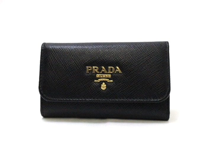 PRADA　プラダ　ブラッグ/ゴールド色金具　６連キーケース　【472】HF