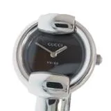 GUCCI グッチ バングルウォッチ ブラック文字盤 ステンレススチール