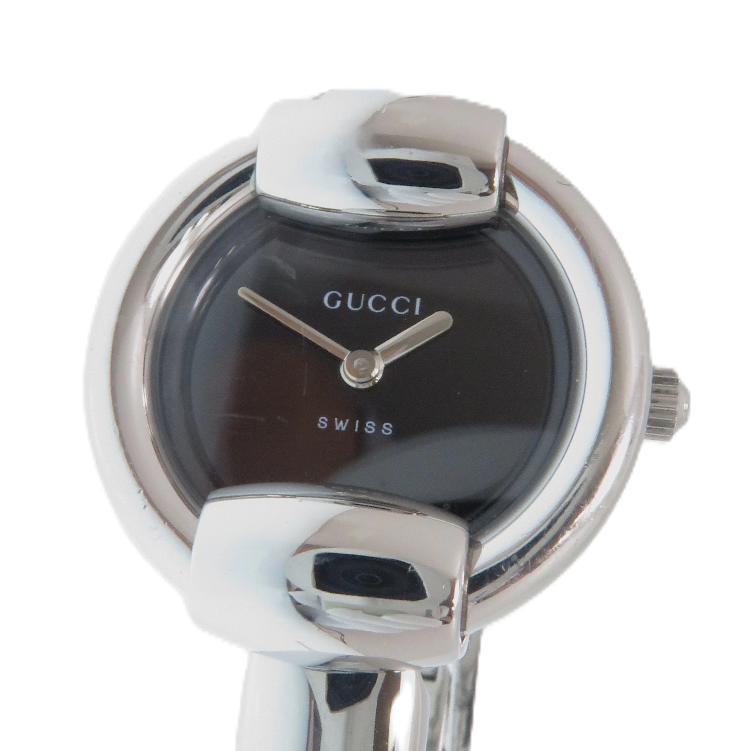 GUCCI グッチ バングルウォッチ ブラック文字盤 ステンレス