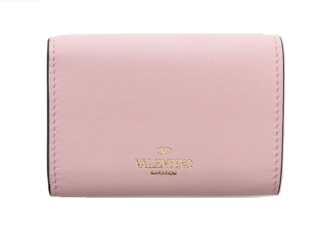 VALENTINO ヴァレンティノ ロックスタッド 三つ折コンパクト財布