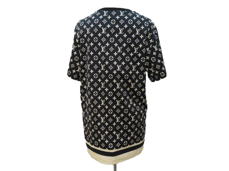 LOUIS VUITTON ルイヴィトン モノグラムTシャツ レディースXL ブラック/アイボリー コットン RW222BTR1FNTS80  2143200539876 【432】 の購入なら「質」の大黒屋（公式）