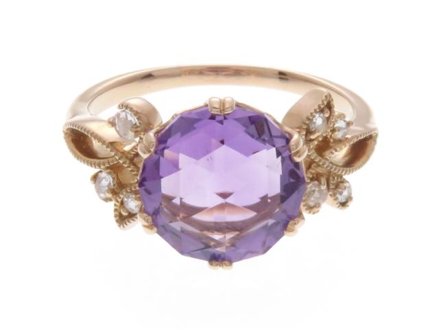 JEWELRY ノンブランドジュエリー アメジスト ダイヤモンド リング 